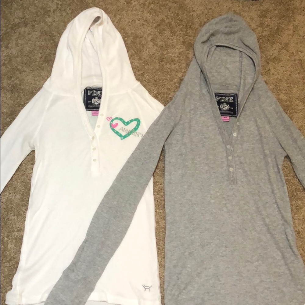 Long-Sleeved Victoria's Secret Pink Shirts $20each